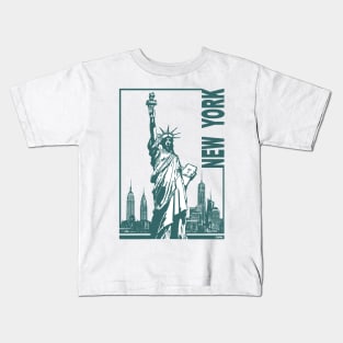 New York-Statue of Liberty Kids T-Shirt